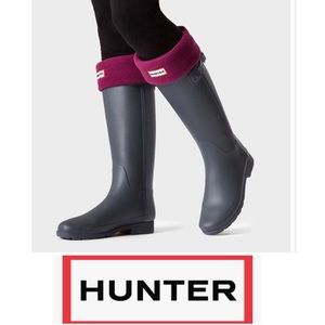 Hunter Boot Socks Violet for Hunter Original Tall Boots Size Medium New With Tag